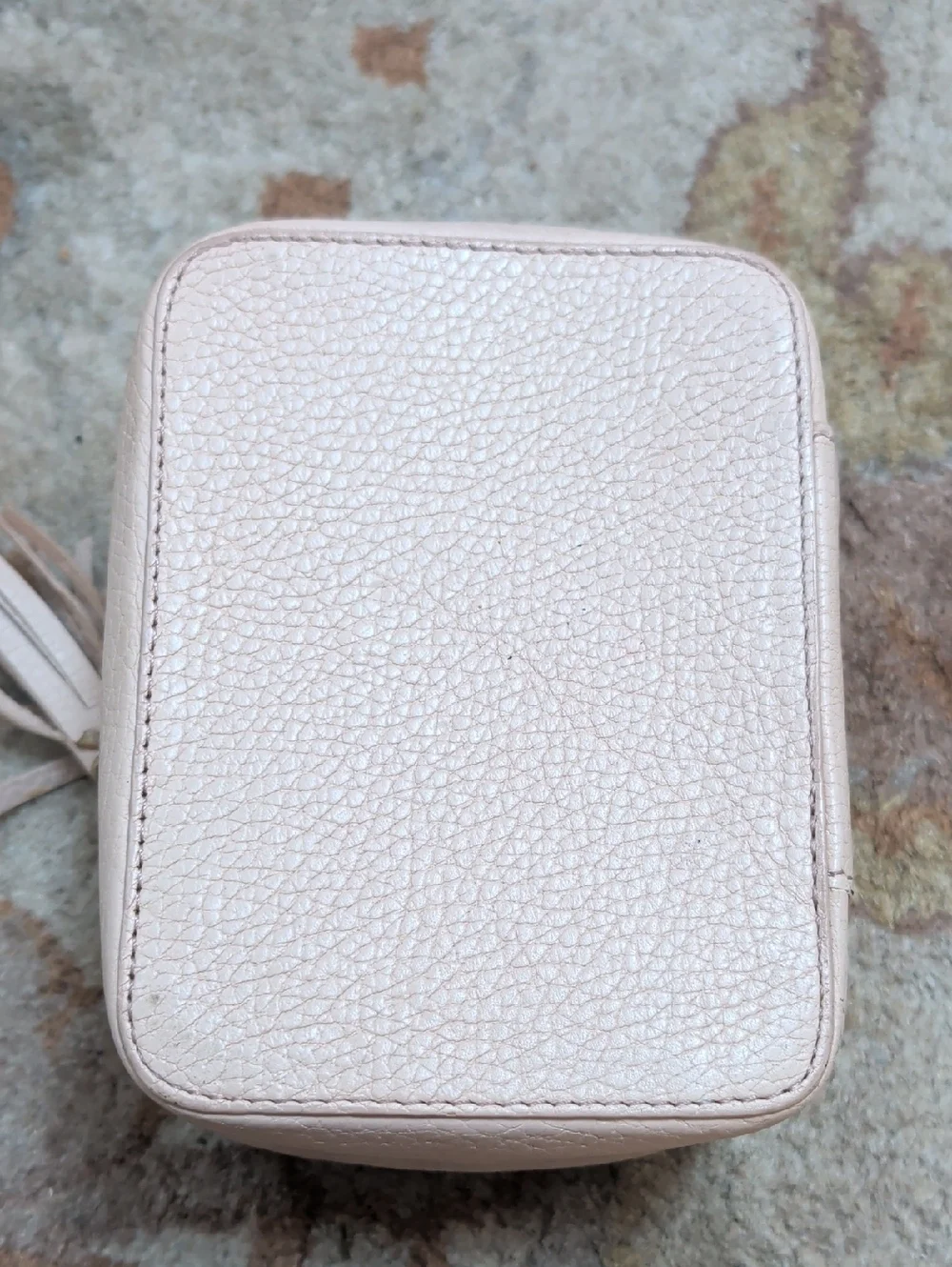 Cuyana Blush Pink Leather Travel Jewelry Case